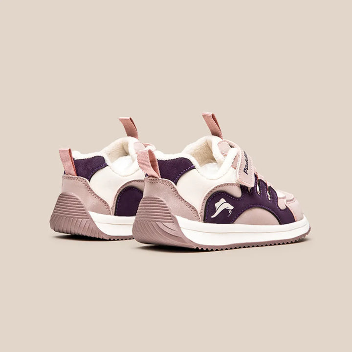 Rückansicht rosa-lila Kinder Sneaker