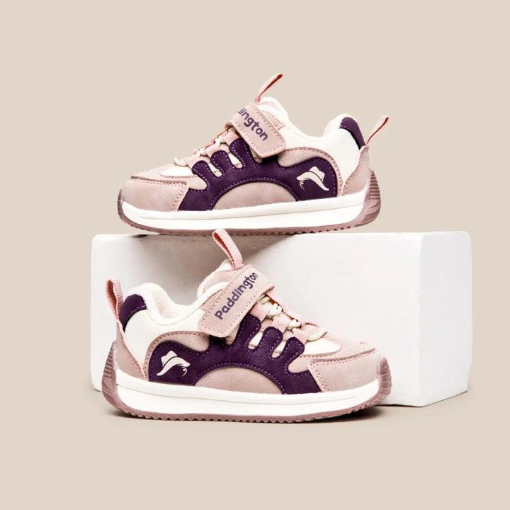 Seitenansicht rosa-lila Kinder Sneaker
