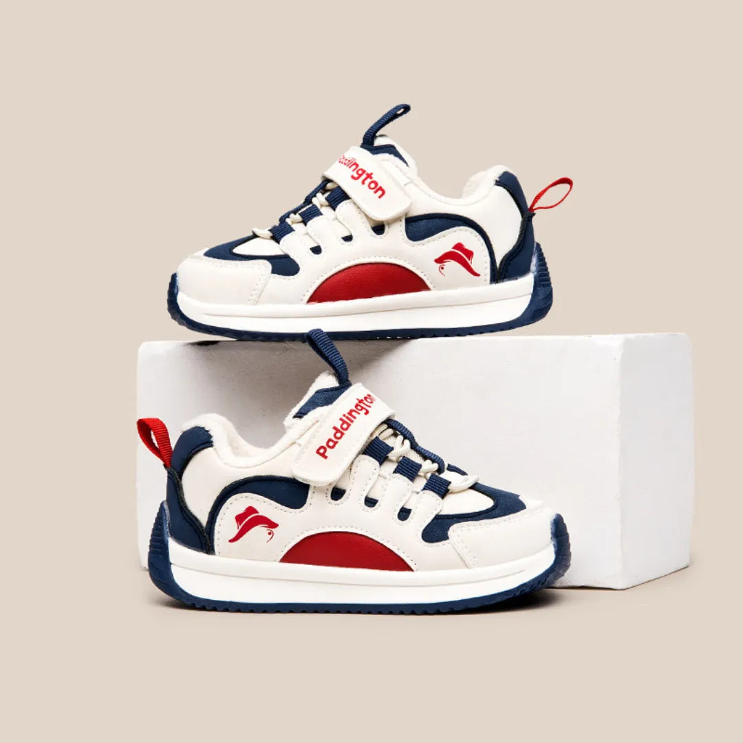 Blau-Rot Kinder Sneaker – von der Seite