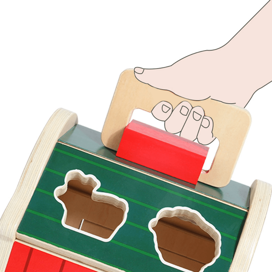 Verpackung und Logo des Farm Bau™ Formspaß-Sets aus Holz