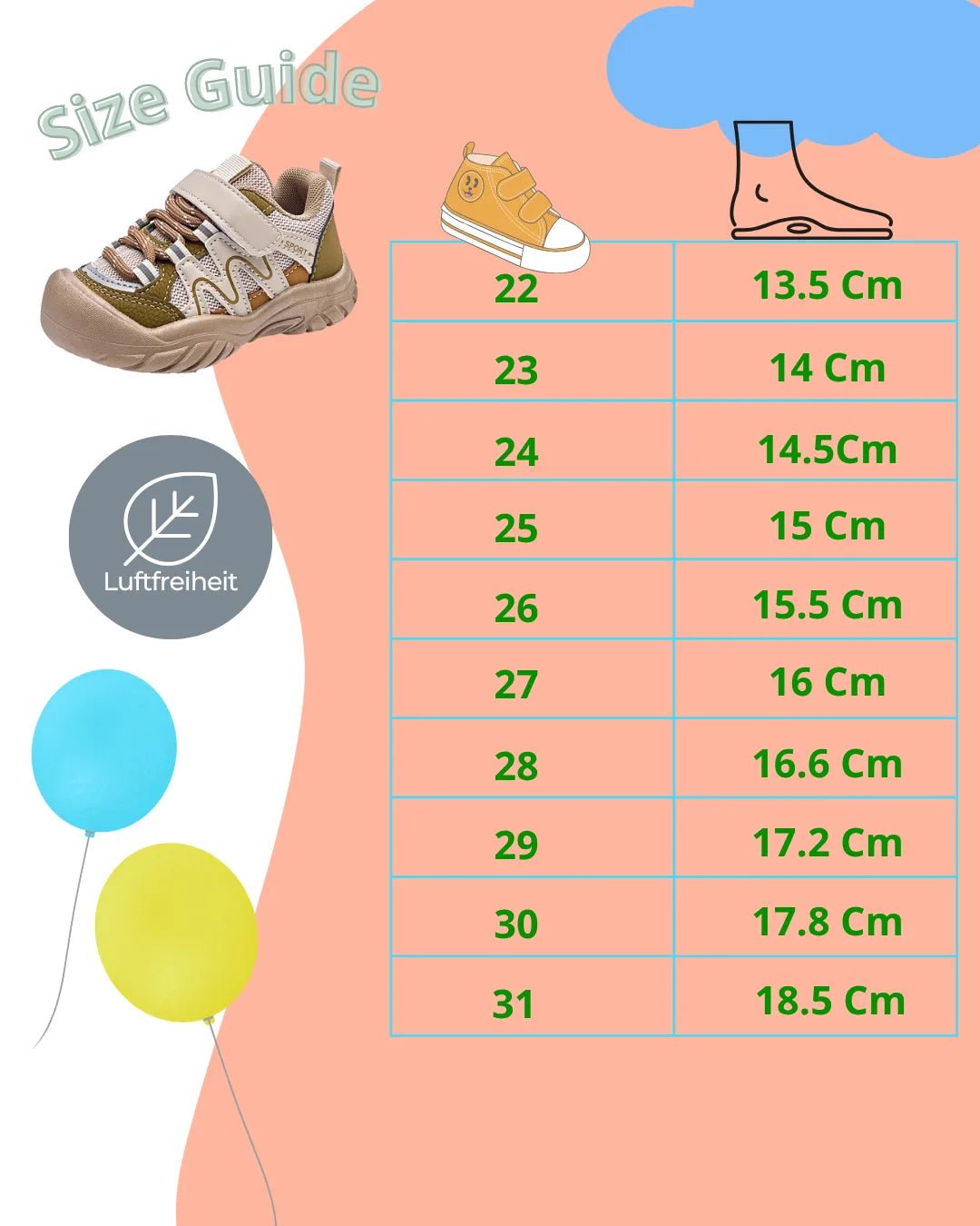 Luftfreiheit - Dino Ultraleichte Sneaker Barfußschuhe für Kinder - Luftfreiheit